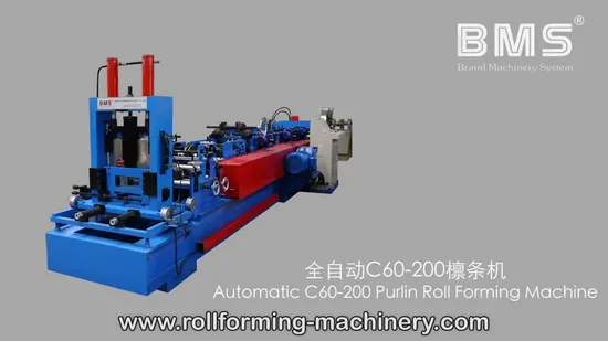 BMS C Purlin Roll Forming Machine with PLC